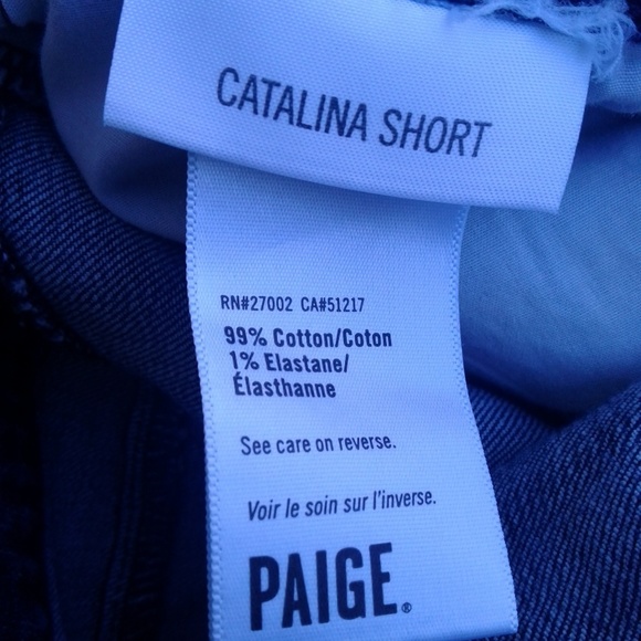 Paige Catalina blue jean cut off short shorts - Picture 5 of 6